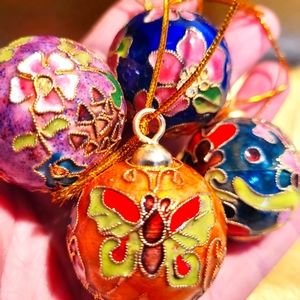Beautiful Cloisonne Christmas Balls